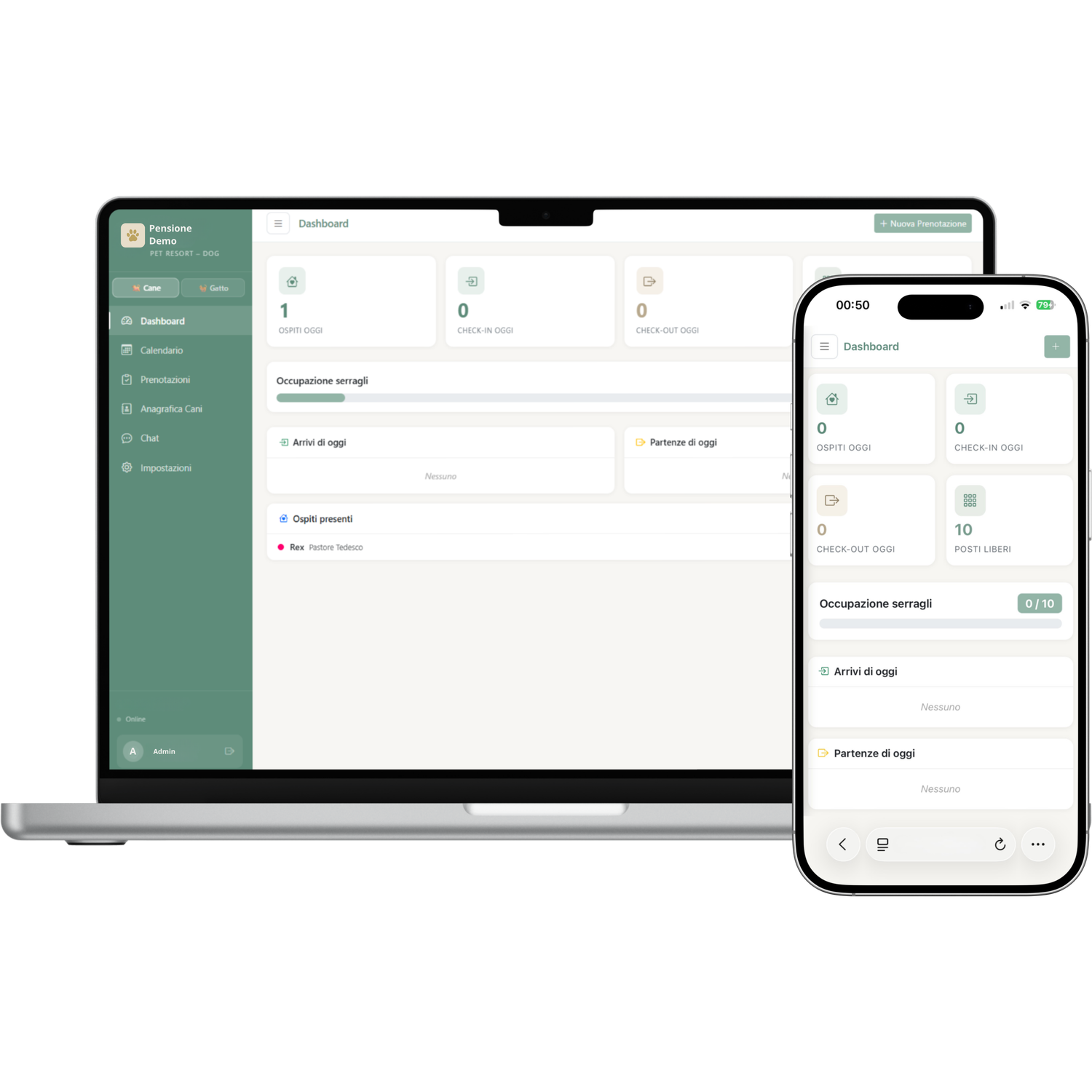 La dashboard di Venido sul MacBook e sull'iPhone
